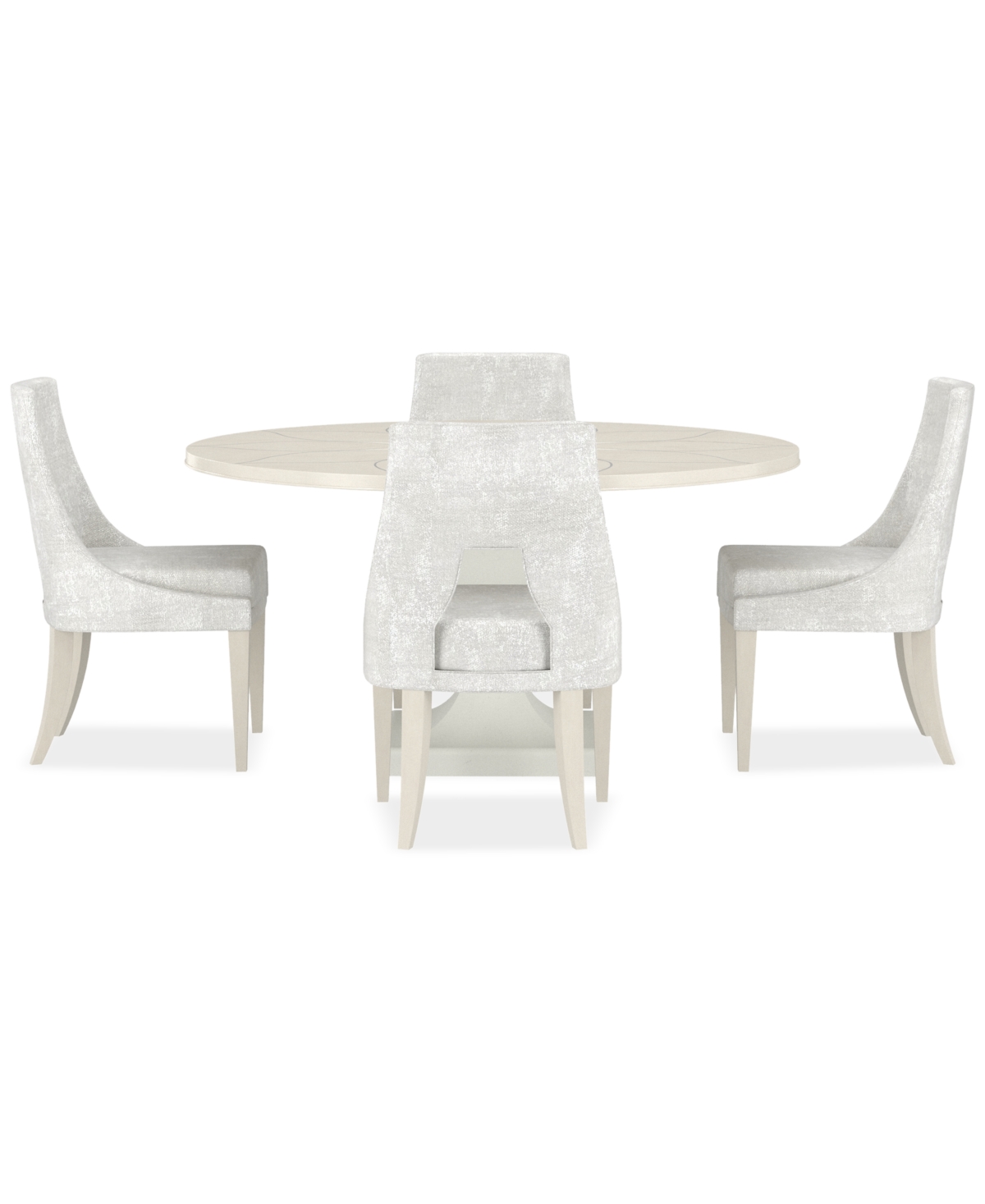 Macy's Mezzanine 5-pc. Dining Set (round Table & 4 Side Chairs) In No Color