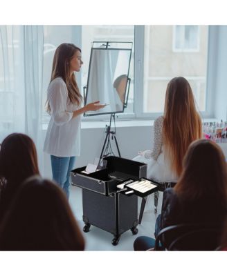 Rolling Makeup Train Case Cosmetic Trolley Organizer Rococo