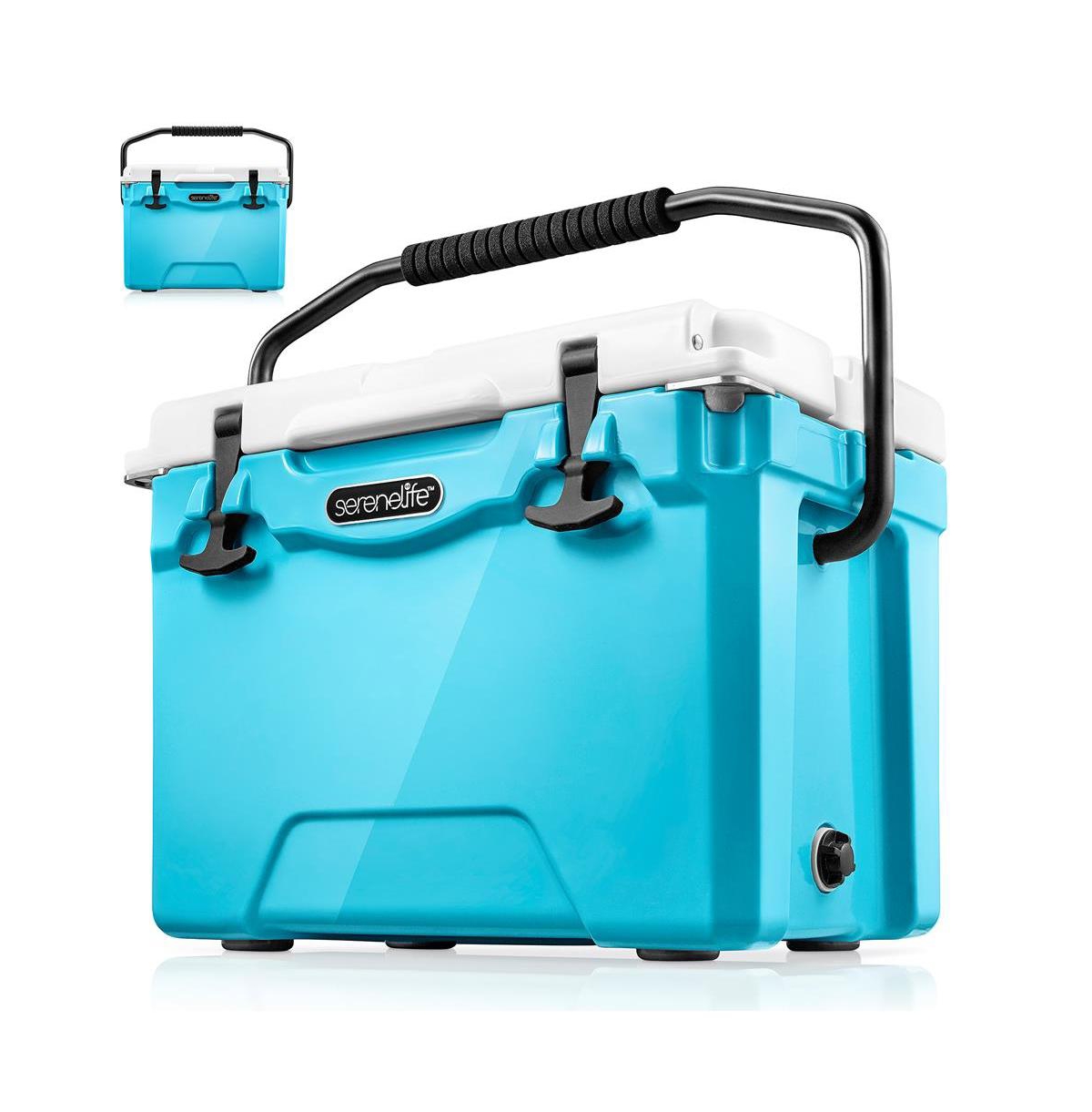 25-Quart Portable Cooler Box, Holds Up to 63 Cans - Blue