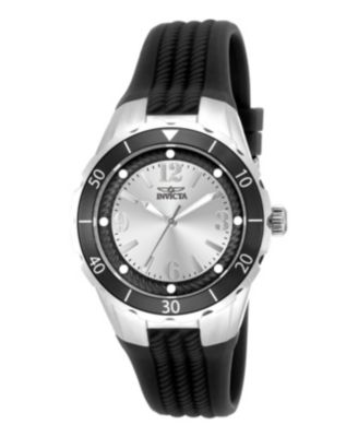 Women's 17482 Angel Quartz 3 Hand Black, Silver Dial Watch
