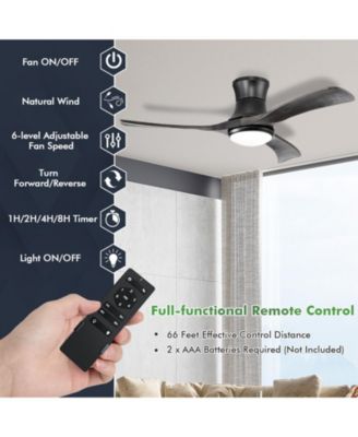52 Inch Flush Mount Ceiling Fan with LED