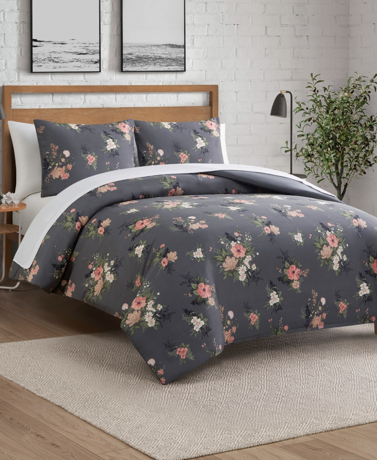 Lucky Brand Cali Bouquet Floral 3-pc. Duvet Cover Set, King In Cali Bouquet