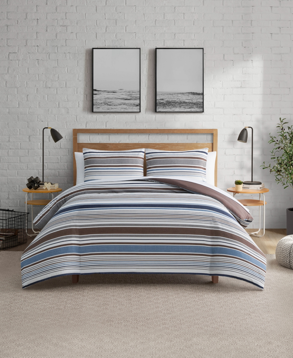 Shop Lucky Brand Monterey Stripe 3-pc. Duvet Cover Set, Full/queen