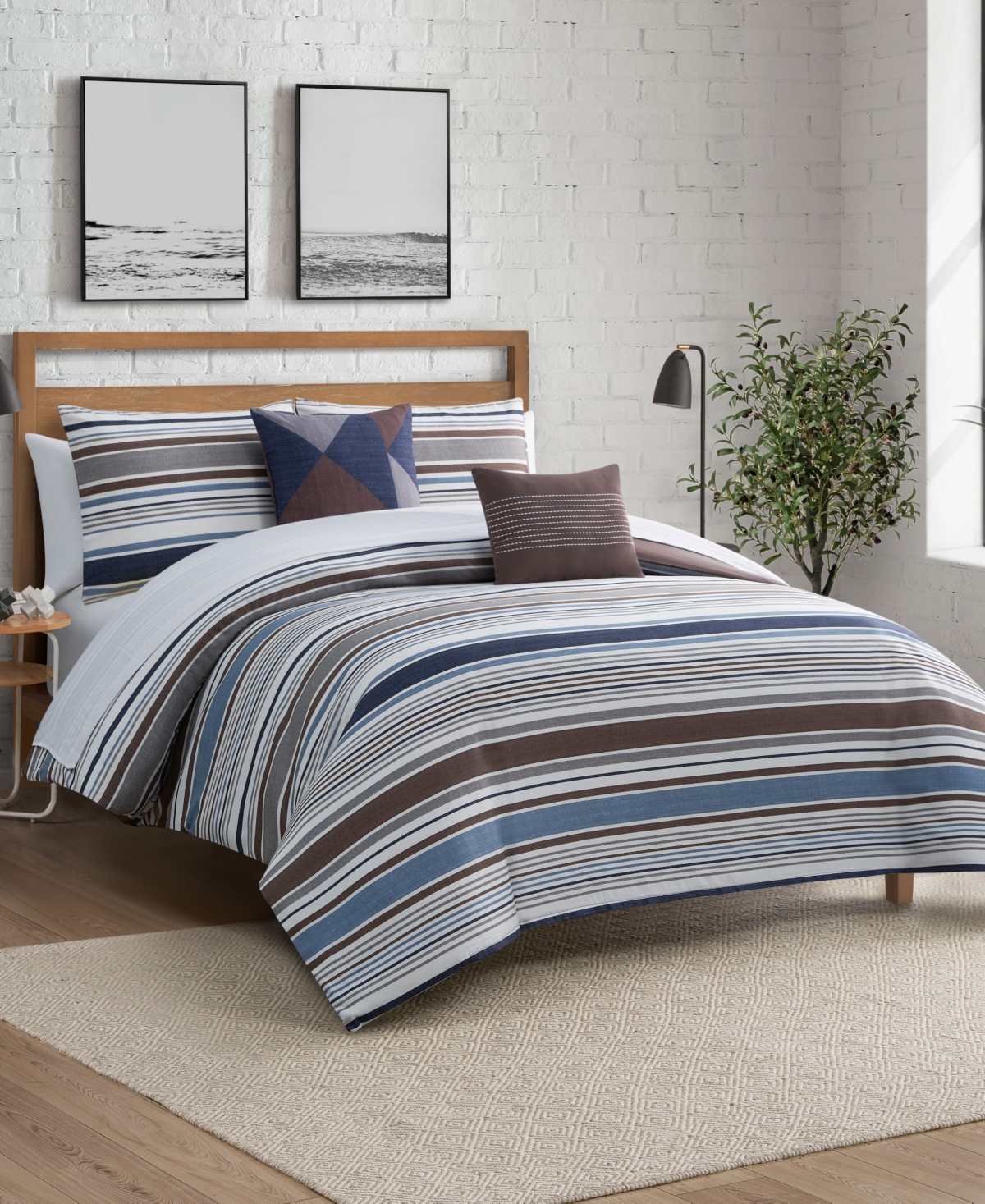 Shop Lucky Brand Monterey Stripe 5-pc. Comforter Set, Full/queen
