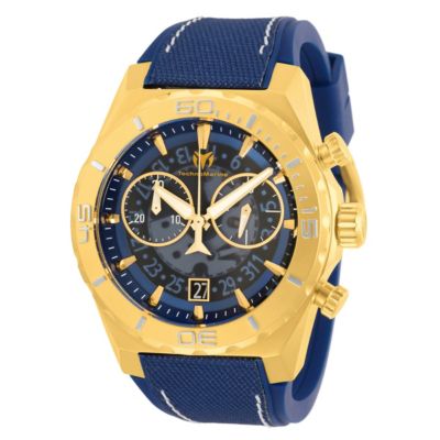 Men's TM-519009 Reef Quartz Chronograph Transparent, Blue Dial Watch