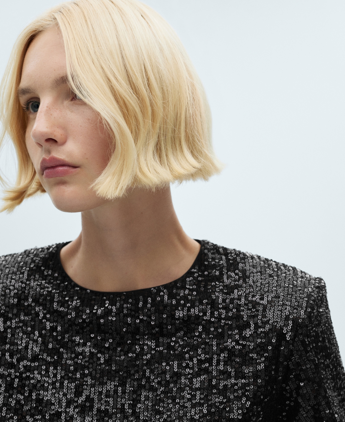 Mango Women's Short-Sleeved Sequined T-Shirt