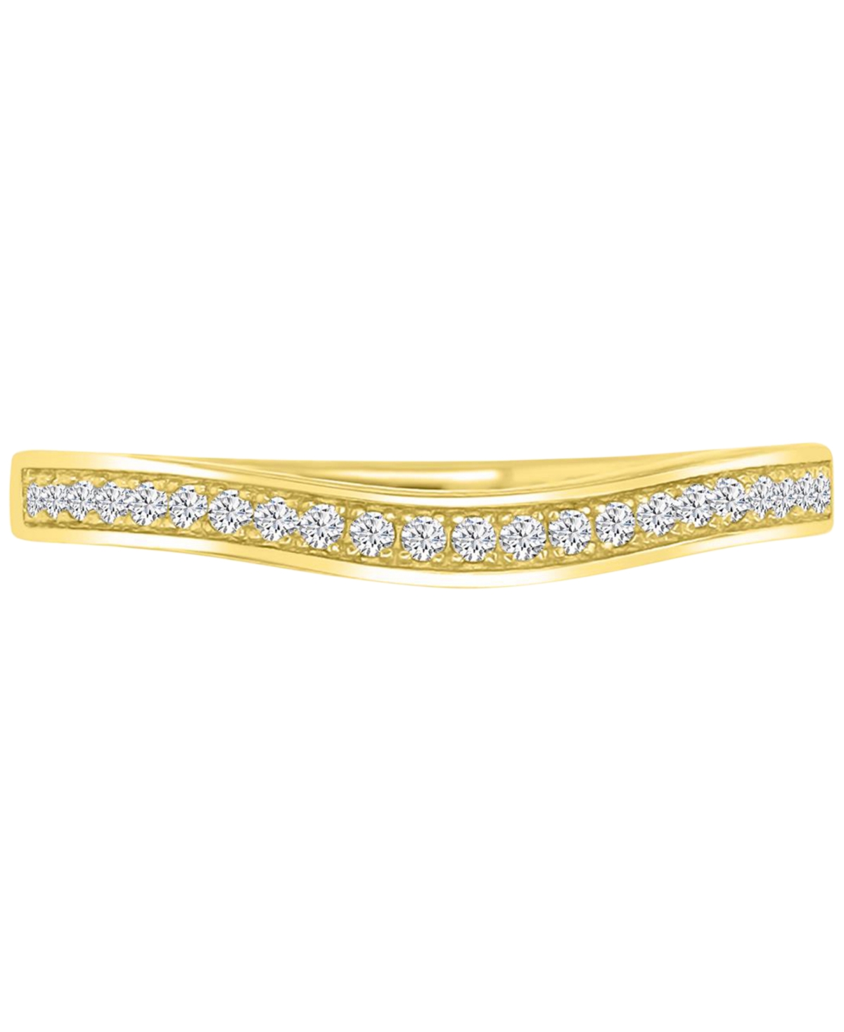 Macy's Cubic Zirconia Halo Tapered Split Shank Bridal Set In Gold