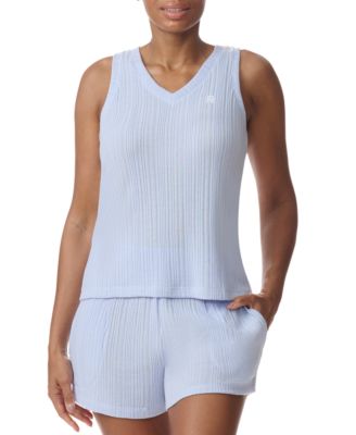 Tommy Hilfiger - Women's 2-Pc. TH V-Neck Top & Boxer Shorts Pajama Set