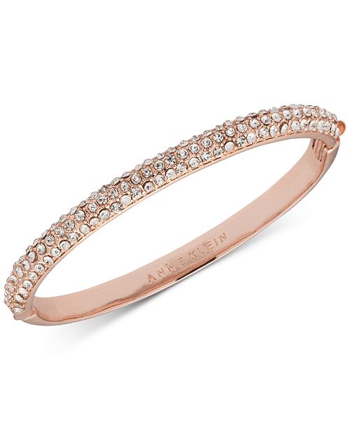 Anne Klein Crystal Pavé Bangle Bracelet, Created for Macy's - Fashion ...