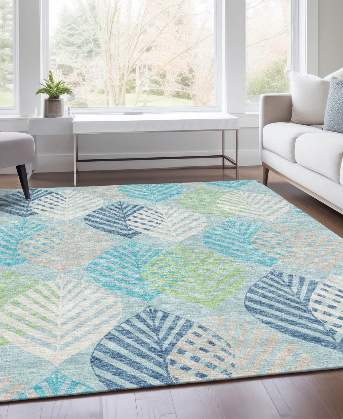 Addison Chantille Acn744 2'6"x3'10" Area Rug In Teal