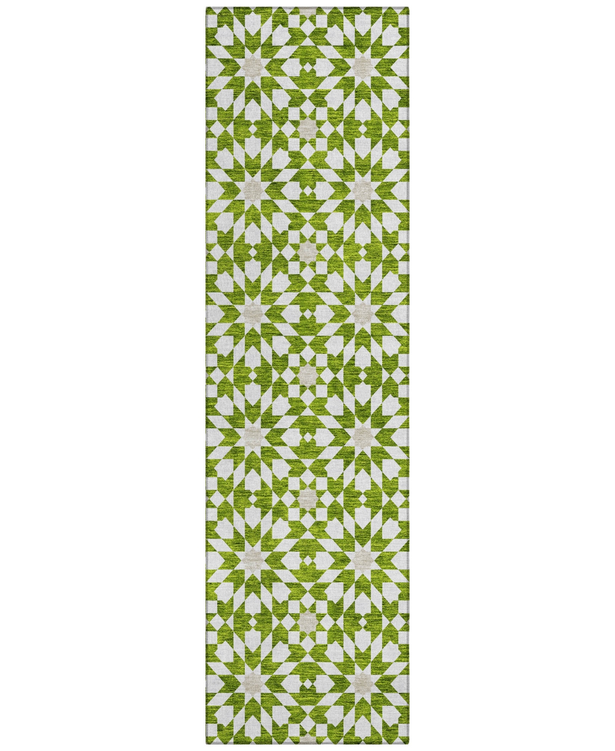 Addison Chantille Acn734 2'3"x7'6" Runner Area Rug In Lime