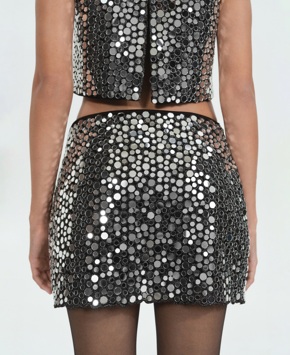 Mango Women's Sequin Miniskirt