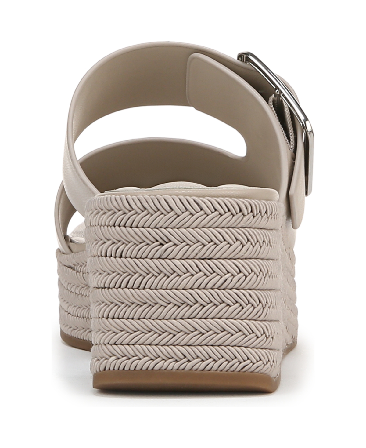 Franco Sarto Women's Taziana Open Square Toe Espadrille Slide Platform Sandals In Vicenza Grey Leather
