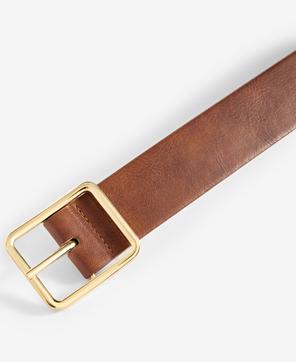 Inc International Concepts Casual Solid Belt, Created For Macy's In Cinnamon