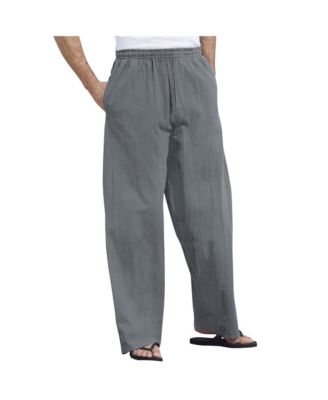 Big & Tall Elastic Waist Gauze Cotton Pants