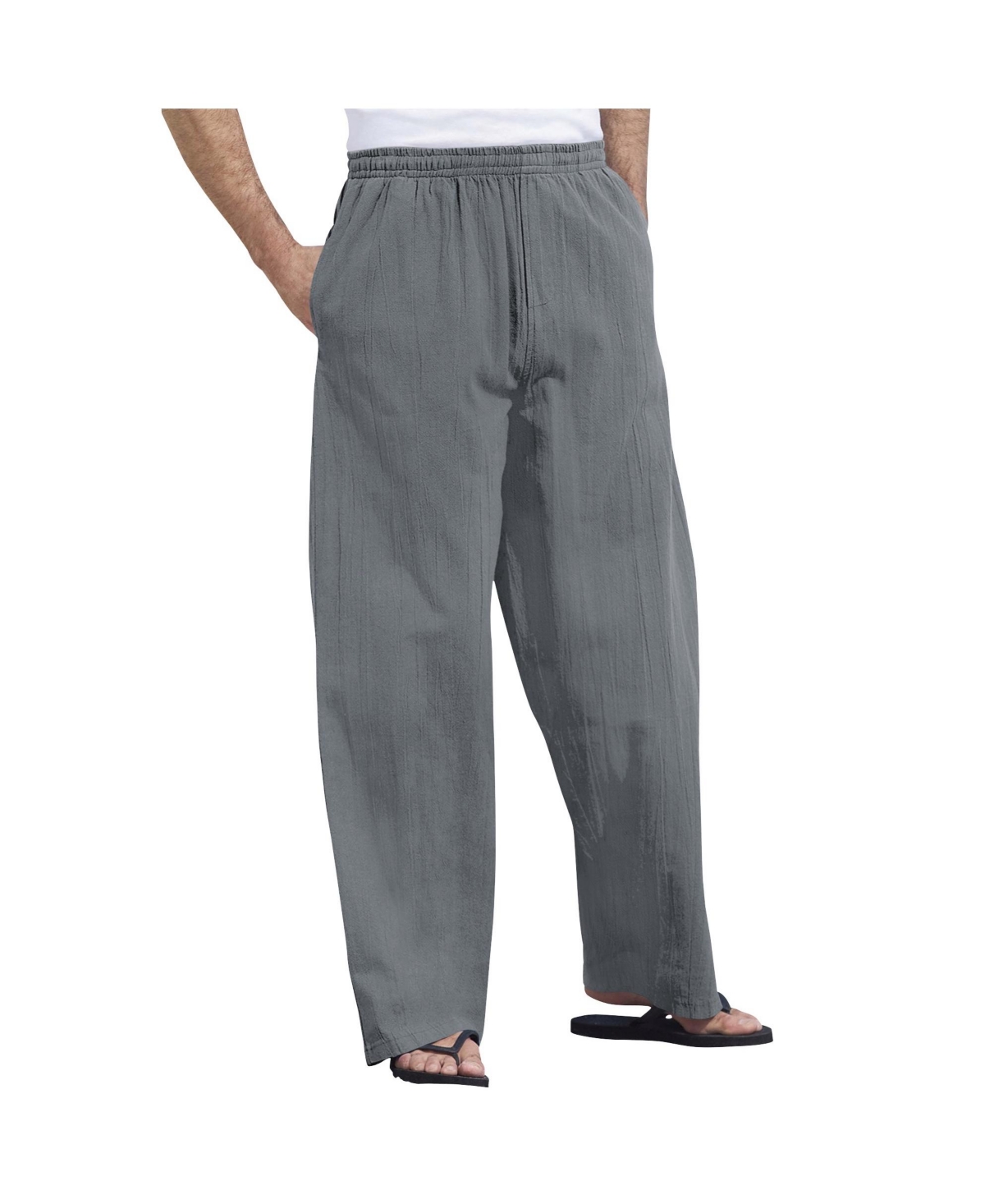 KingSize Big & Tall Elastic Waist Gauze Cotton Pants