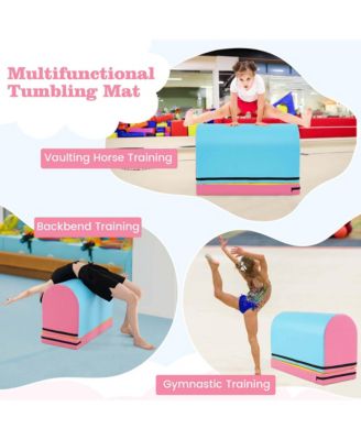 Mailbox Tumbling Mat Gymnastics Vaulting Box with Detachable Mat & Carrying Handle