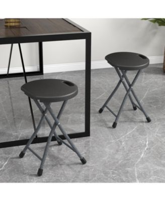 Folding Stool with Built-in Handle for Adults-2 Pieces