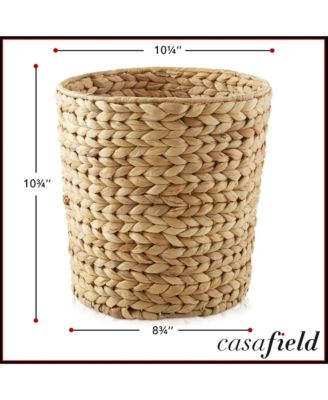 Hyacinth Waste Basket Woven Garbage Trash Can