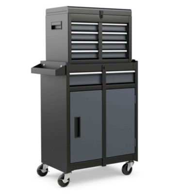 5-Drawer Rolling Tool Chest Cabinet Metal Tool Storage Box Lockable with Wheels