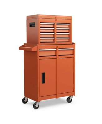 5-Drawer Rolling Tool Chest Cabinet Metal Tool Storage Box Lockable with Wheels