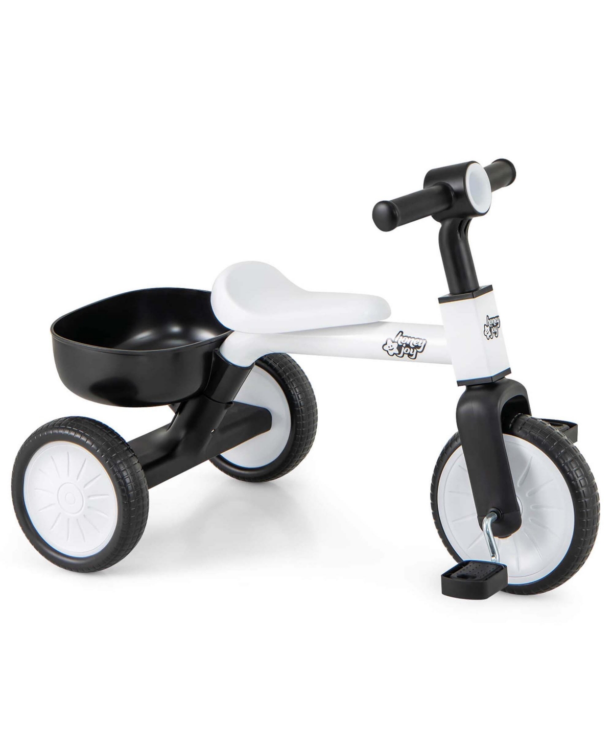 Costway 2-In-1 Kids Tricycle Auxiliary Balance Bike with Detachable Pedals Toddler Tricycle