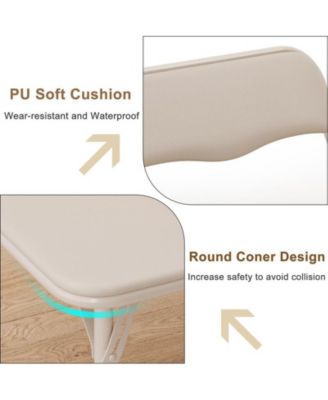 3-Pc. Steel & PU Foldable Ergonomic Kids Table and Chair Set