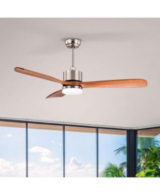 GUNUN 52 Inch Reversible Ceiling Fan with LEDAdjustable Temperature