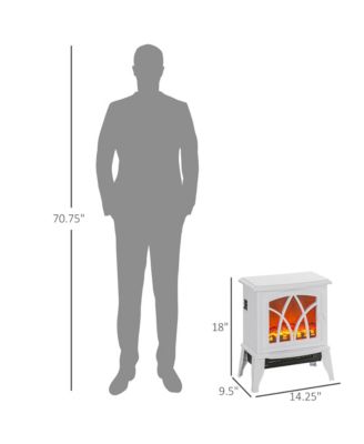 Electric Fireplace Heater with Realistic LED Flames and Logs