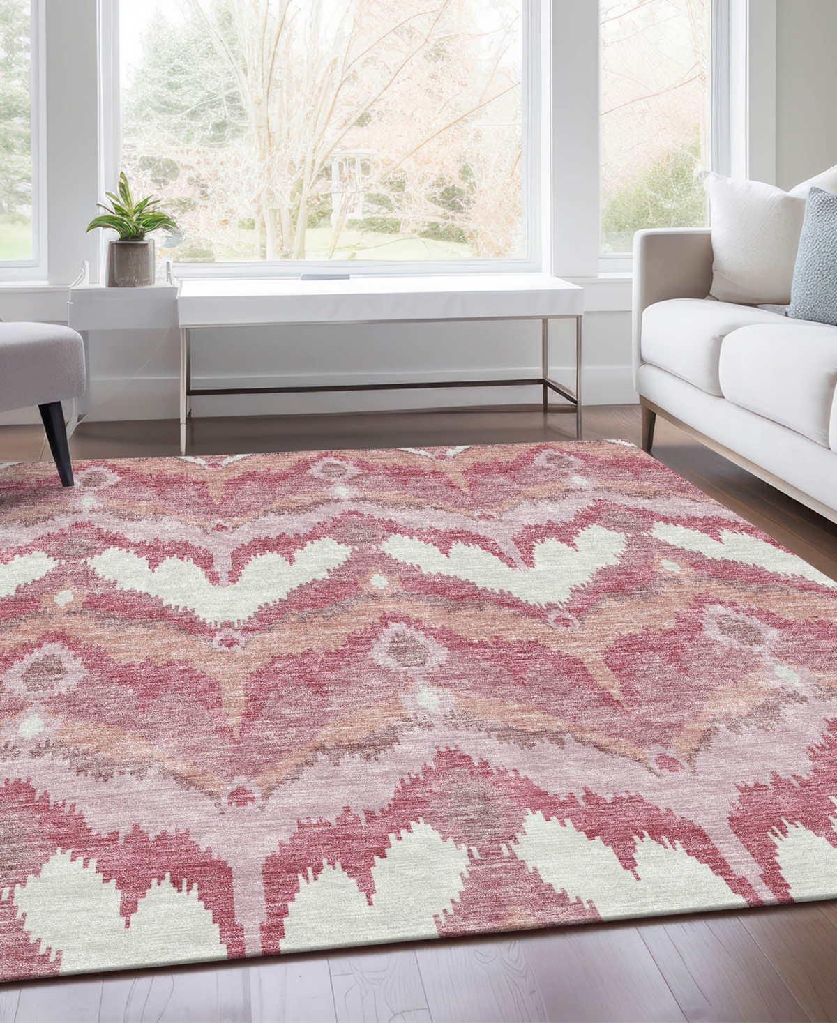 Addison Chantille Machine Washable Acn743 8'x10' Area Rug In Rose
