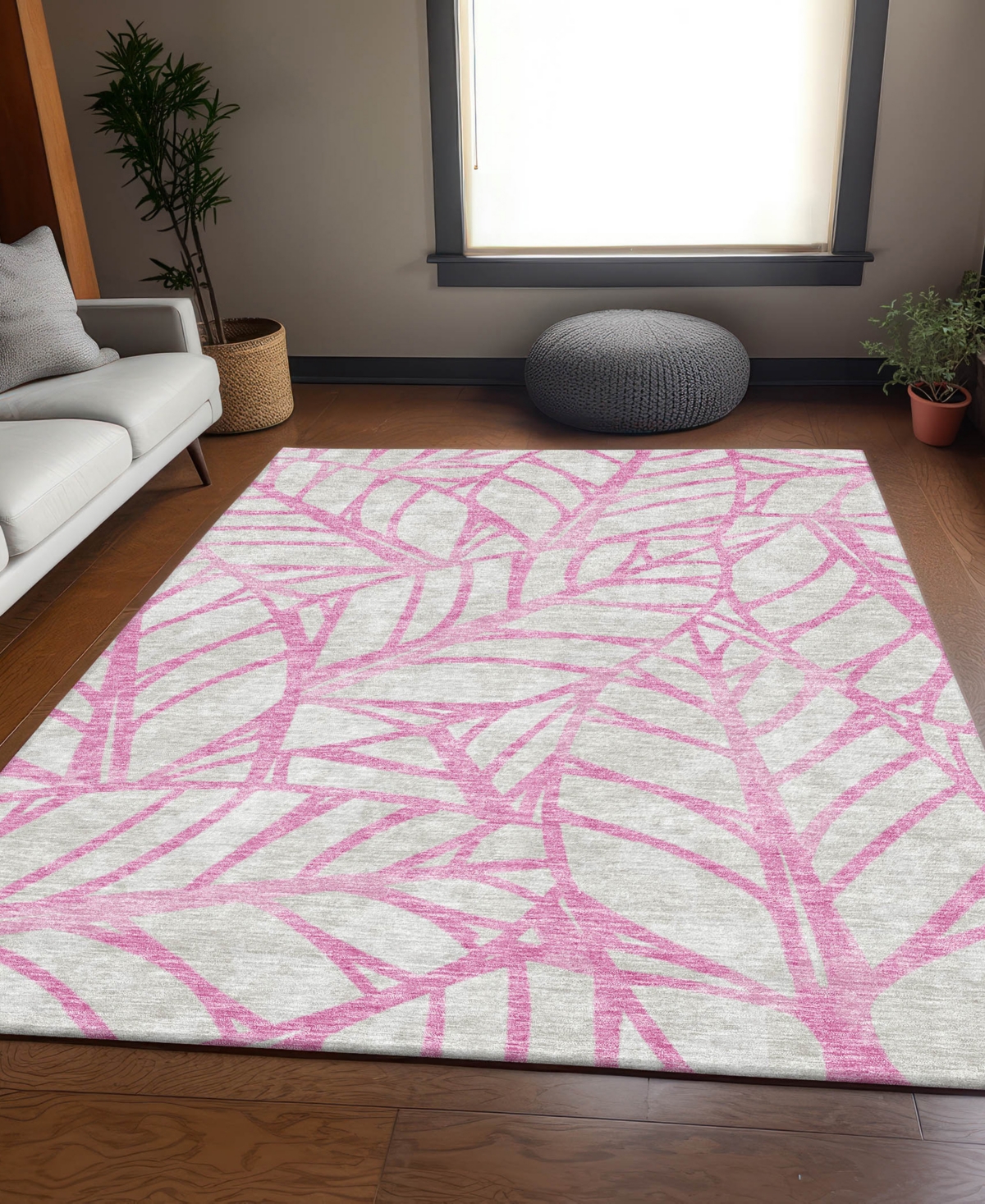 Addison Chantille Acn741 5'x7'6" Area Rug In Pink