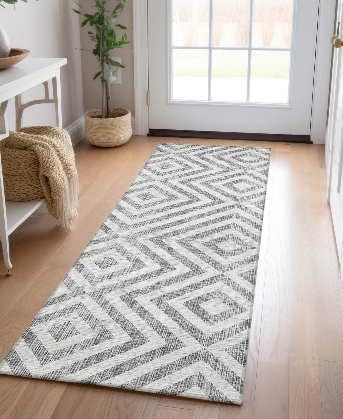 Addison Chantille Acn733 2'3"x7'6" Runner Area Rug In Gray