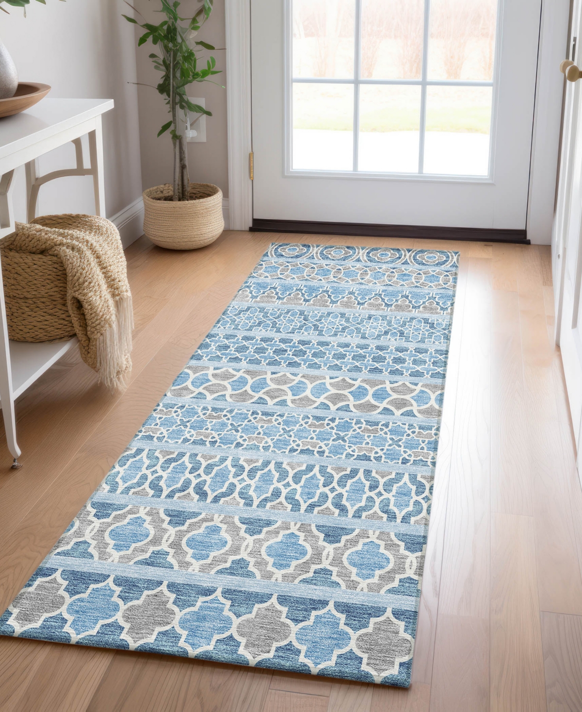 Addison Chantille Acn726 2'3"x7'6" Runner Area Rug In Mist