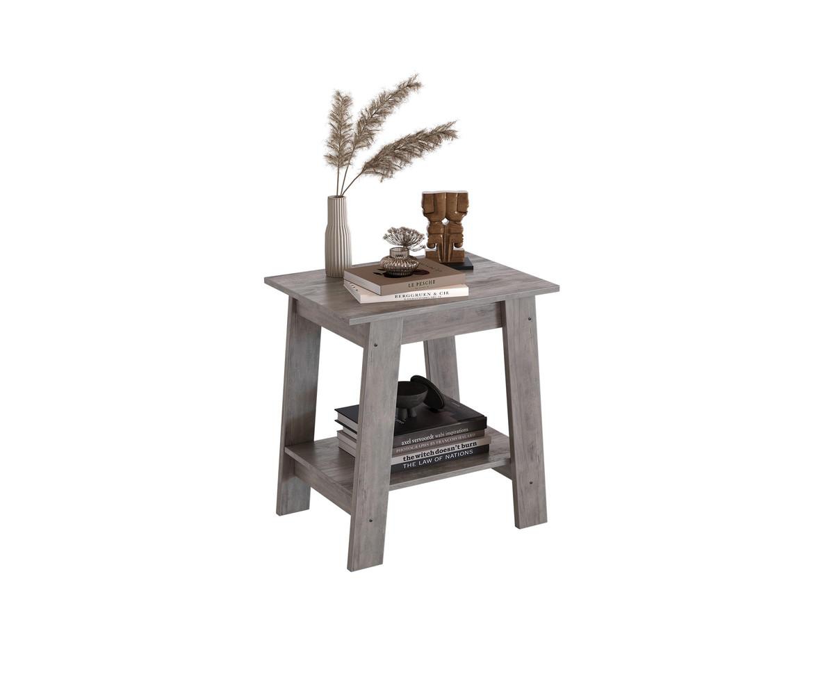 gaomon Side Table, End Table, Nightstand, 2-Tier Storage Shelf, Entryway Table, Sofa Table for Small Space, Living Room, Bedroom, Small Minimalist Bed