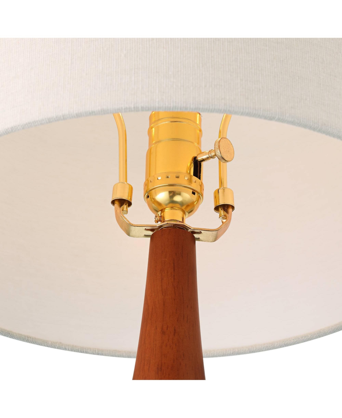 360 Lighting Andi High Mid Century Modern Coastal Table LampGreen Ceramic Wood Single Fabric White Shade Living Room Bedroom Bedside Nightst