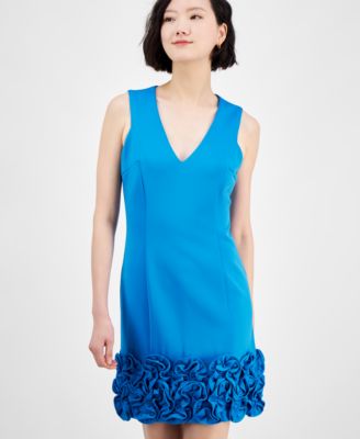 Ruffle-Hem Sheath Dress