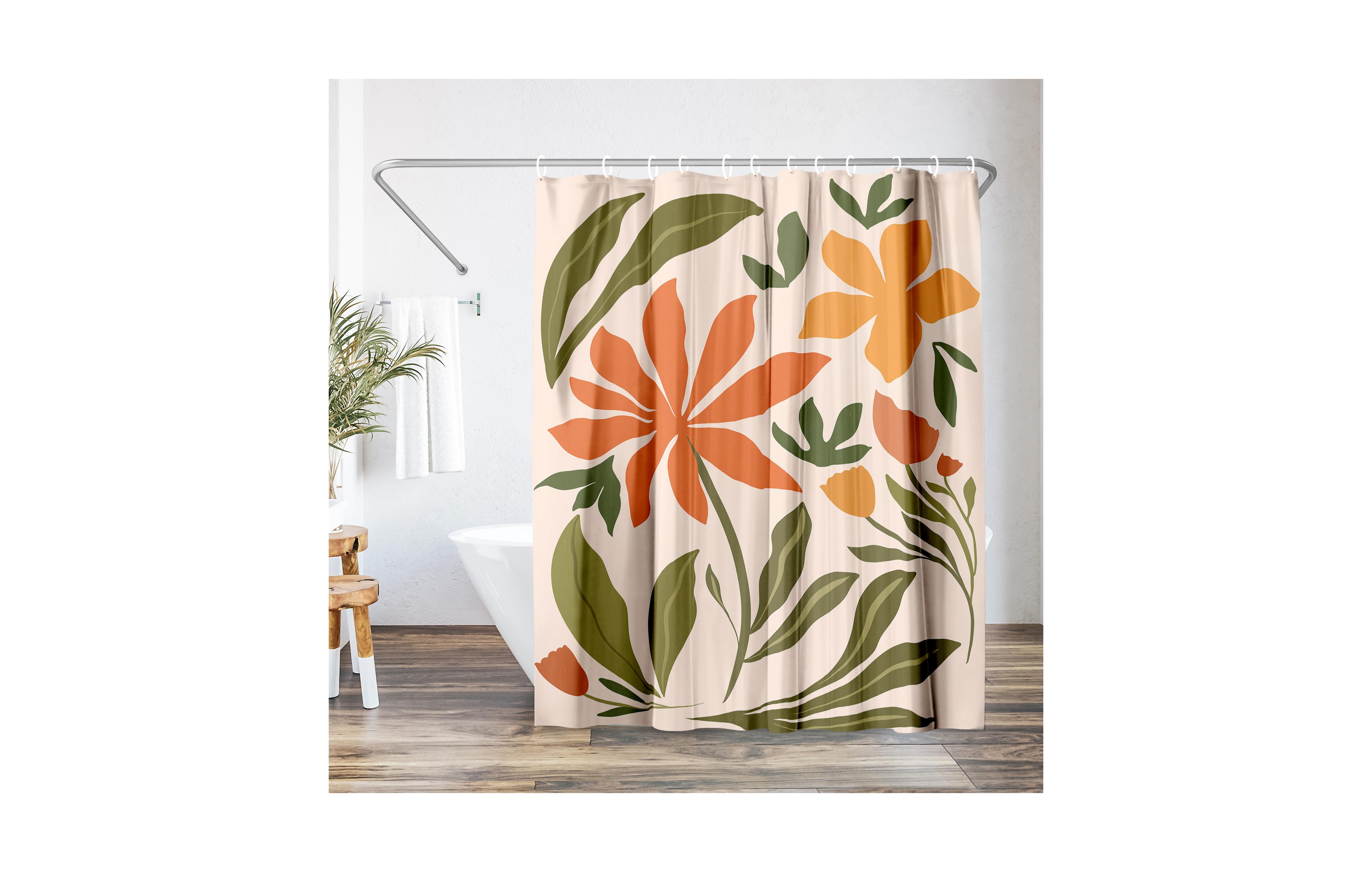 Americanflat 71x74 A Warm Day Shower Curtain - 100% Polyester Shower Curtain