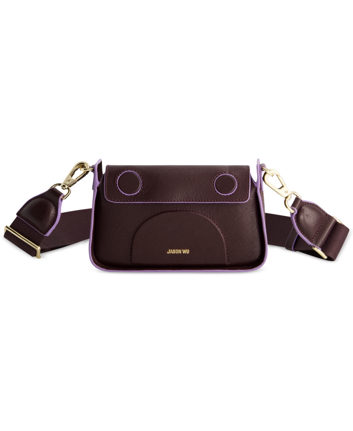 Elsa Mini Leather Shoulder Bag - Grape Elfi