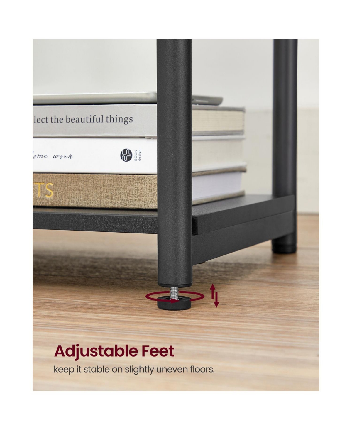 Slickblue Side Table with Charging Station – End Table with Usb Ports & Outlets, Modern Nightstand for Living Room & Bedroom