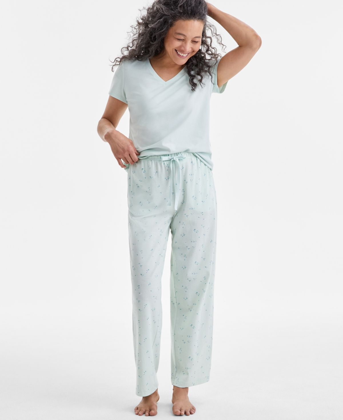 CHARTER CLUB WOMEN'S KNIT PAJAMA PANTS, EXCLUSIVELY AT MACY'S 