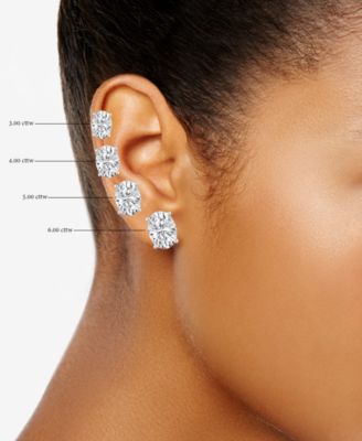 Certified Lab Grown Diamond Oval Stud Earrings (3 ct. t.w.) in 14k Gold