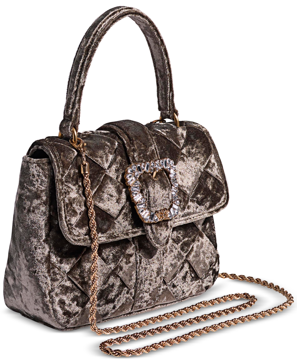 SAM EDELMAN BRIT TOP HANDLE SMALL VELVET CROSSBODY 