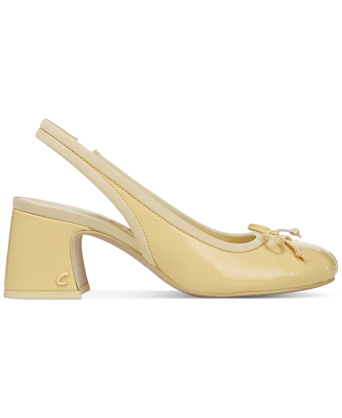 Circus Ny By Sam Edelman Diane Slingback Block-heel Ballet Pumps In Sunny Lemon