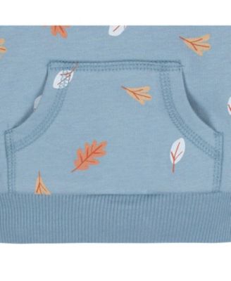 Toddler Boys Blue Leaves Sweatshirt & Pant Set
