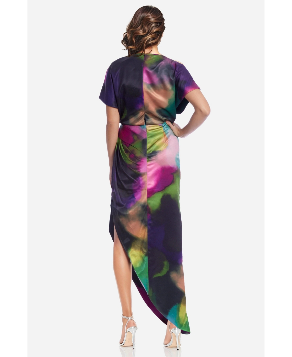 ONE33 Social Women's The Jane Asymmetrical Midi Dress - Multi-color