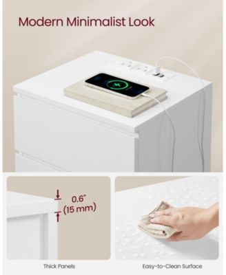 Nightstand with Charging Station for Convenient Power Access and Sleek Design