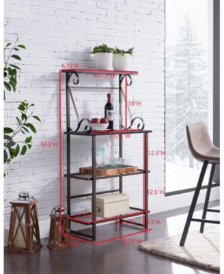 - Covington Metal Kitchen Shelves Baker s Rack Microwave Stand, Pewter