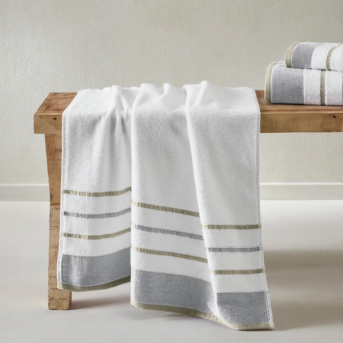 Linery & Co Linery & Co. Combed Cotton 2-Pc. Striped Sheet, 34