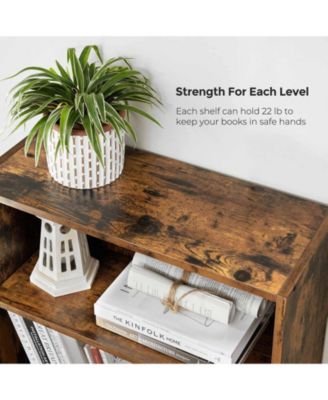 Bookshelf with Adjustable Storage Shelves, Open Bookcase Floor Standing Unit