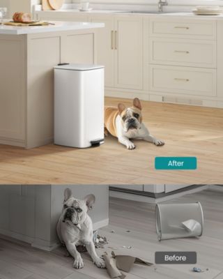 5.2-Gallon (20L) Stainless Steel Kitchen Trash Can with Modern Design